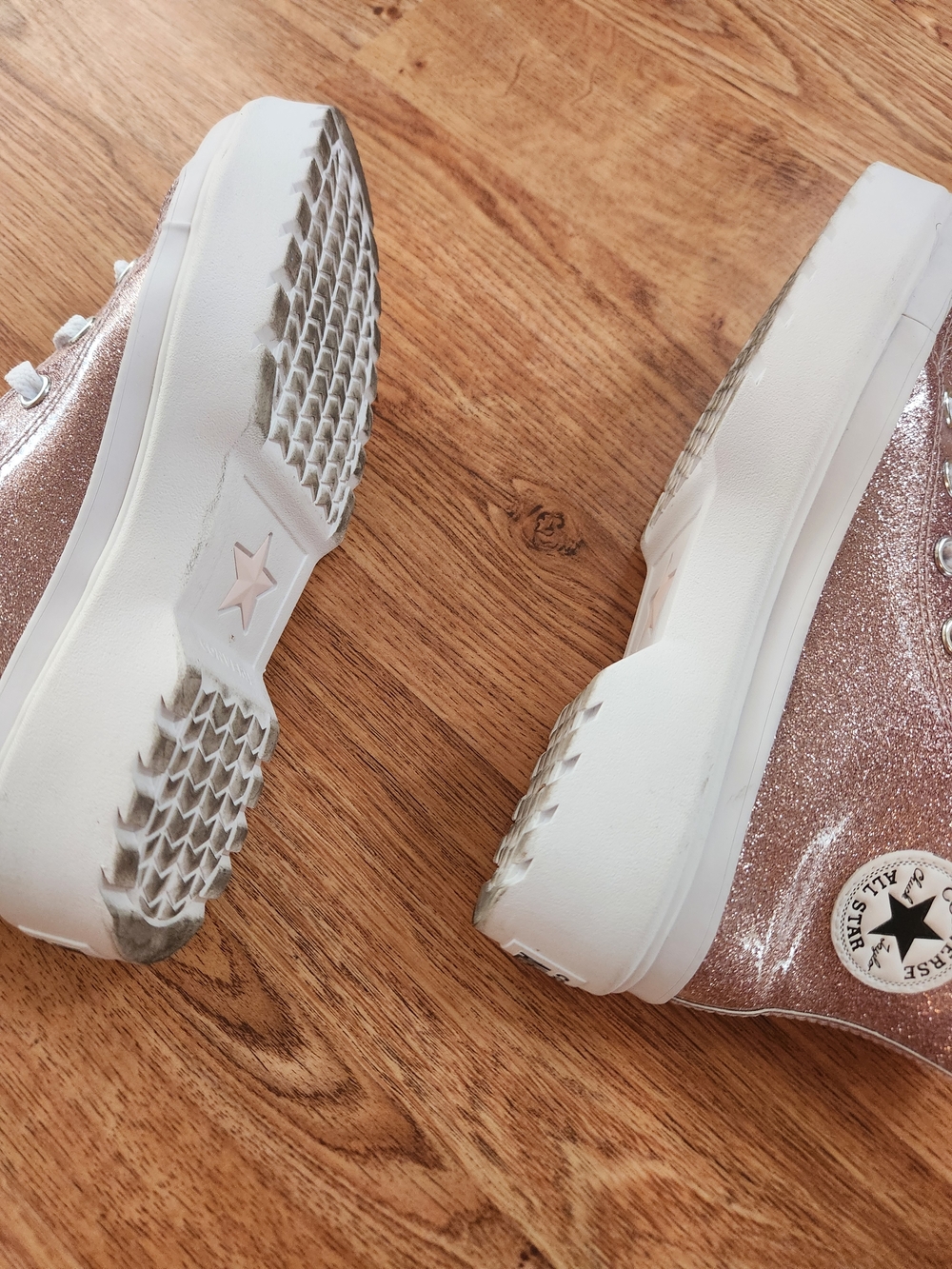 Converse All Star Platform Glitter High-Top Sneakers - Pink - Women's / Big Kids - Picture 5 of 7
